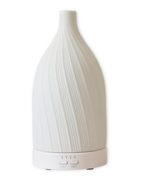KARMA - White Flow Diffuser with 1 year warranty, Ultrasonic Essential Oil Diffuser